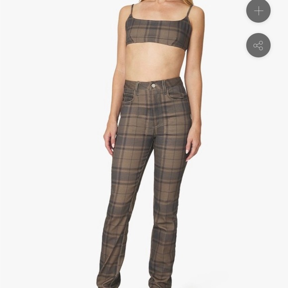 WeWoreWhat Plaid Crop Top - Picture 3 of 4
